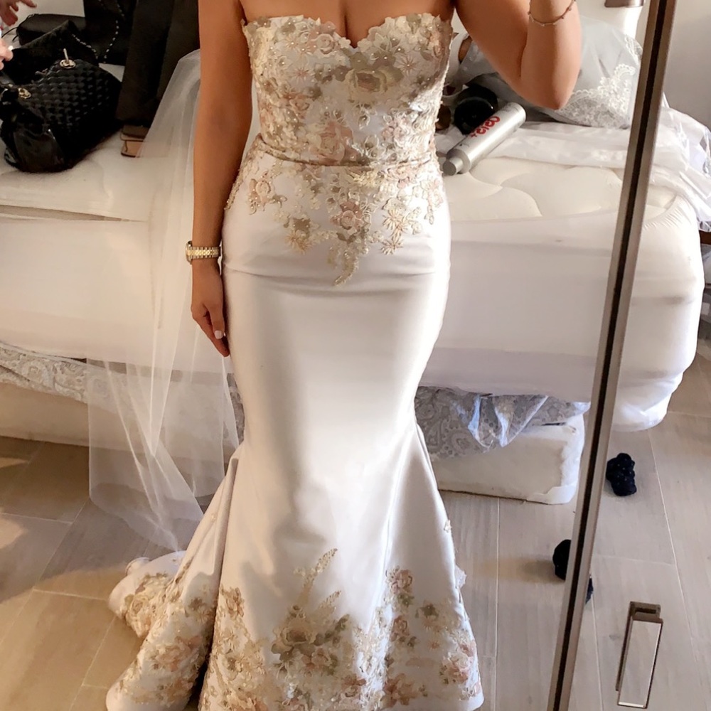 Beautiful silver mermaid gown